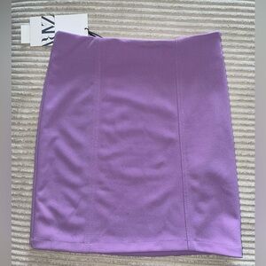 Zara purple mini pencil skirt